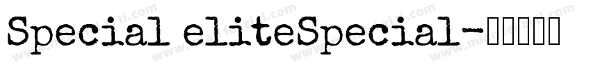 Special eliteSpecial字体转换